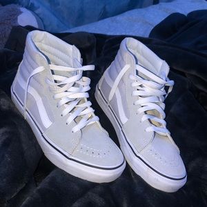 Light grey suede hightop vans